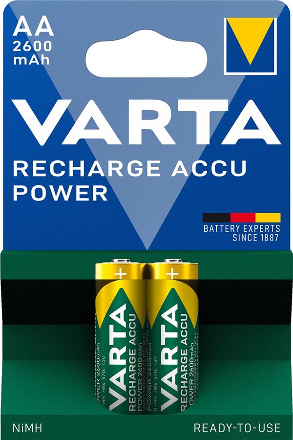 Акумулятор Varta NI-MH Power AA 2600 мА•г, 2шт