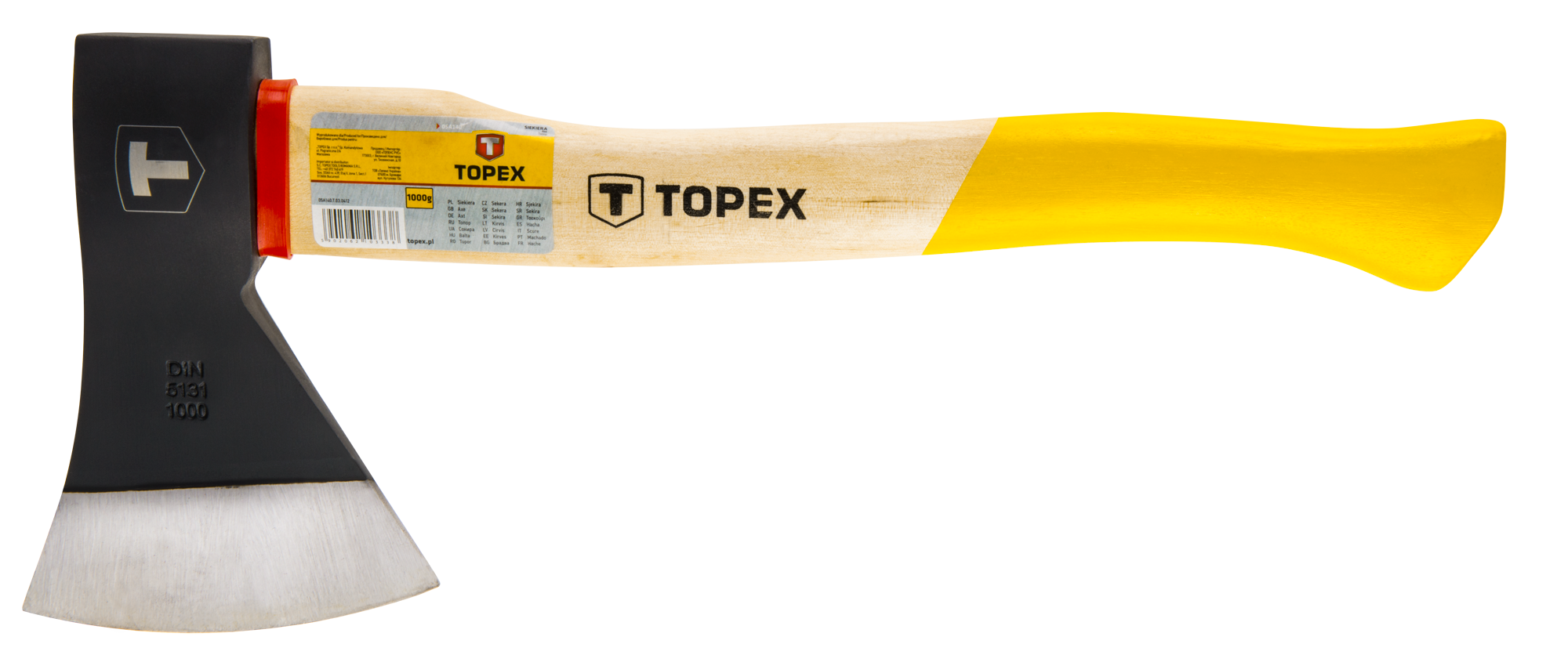 Сокира універсальна TOPEX руків'я дерев'яне 43см 1000г