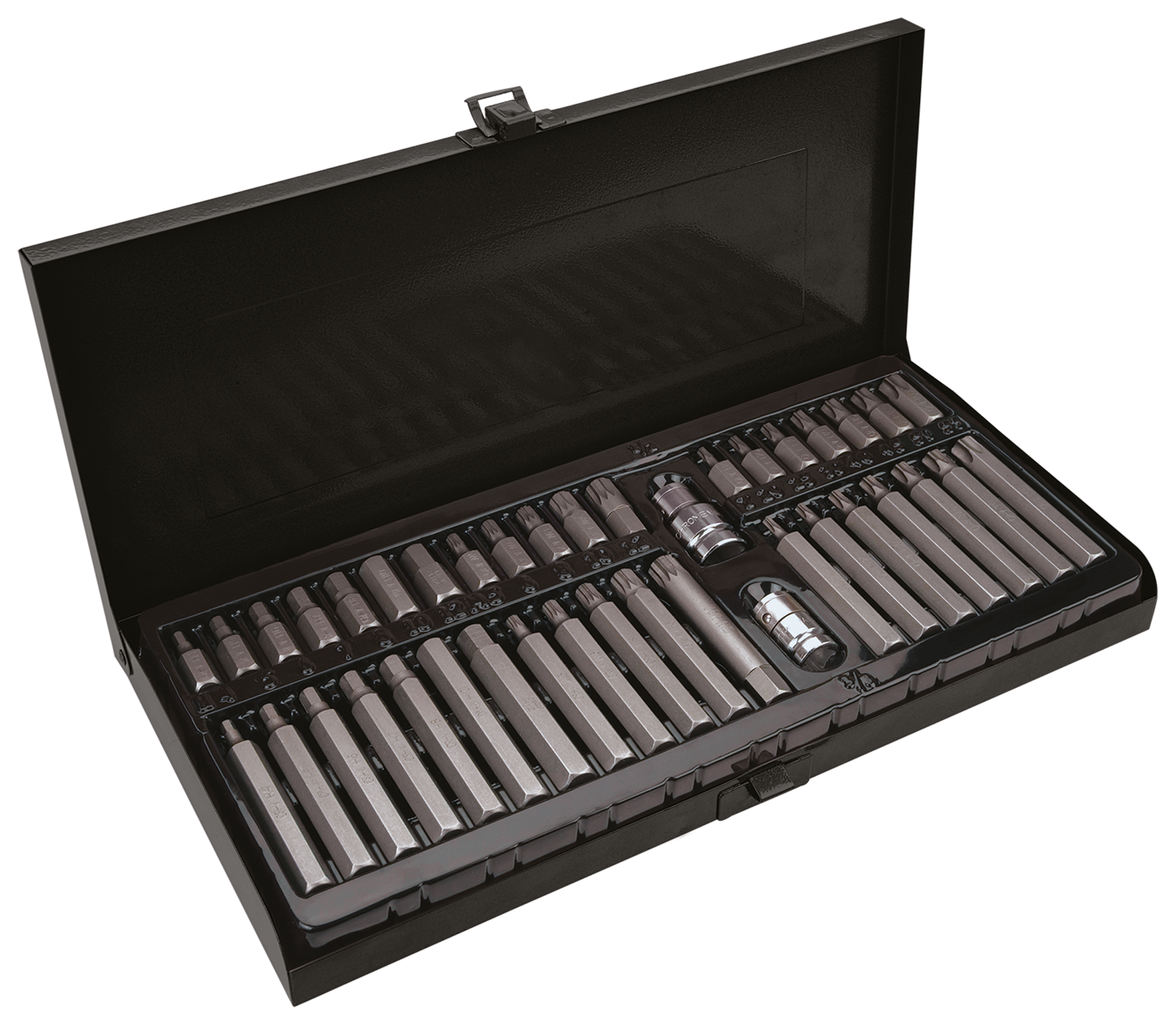 Біти Neo Tools перехідники 2шт, H,M,T, сталь S2, кейс, набір 40шт