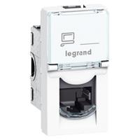 Розетка Legrand Mosaic, CAT 6, RJ45, UTP, інформаційна, 1 модуль, білий