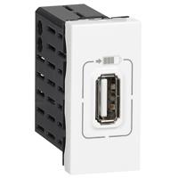 Розетка Legrand Mosaic, 1хUSB, 5В, 1100мA, 1 мод, білий