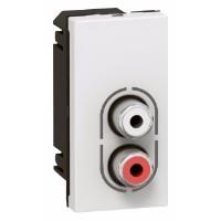 Розетка Legrand, Аудіо, 2 RCA, 1 модуль, білий