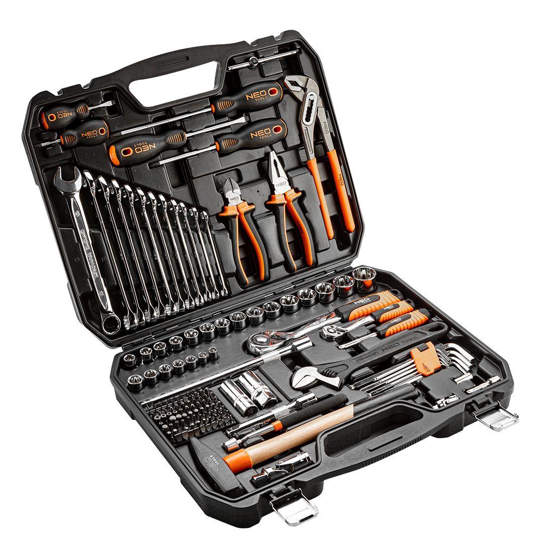 Набір інструментів Neo Tools, універсальний, CrV та S2, 143шт