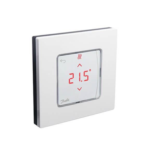 Терморегулятор Danfoss Icon Display, +5...35 °C, електронний, дротовий, накладний, 230В, білий