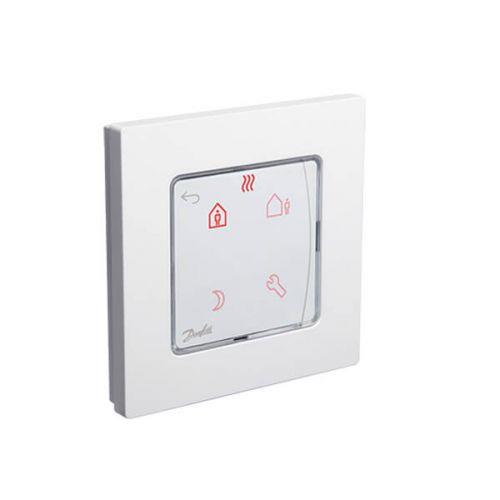 Терморегулятор Danfoss Icon Display, +5...35 °C, програмований, дротовий, накладний, 230В, білий