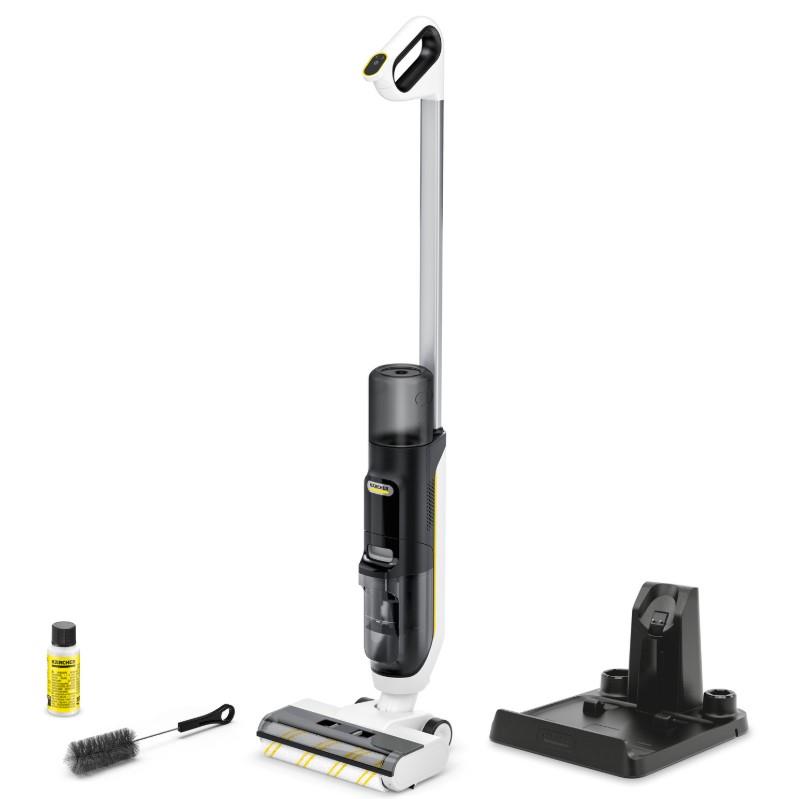 Пилосос Karcher безпровідний FCV 3, 160Вт, конт пил -0.45л, вода -0.8л, автон. робота до 30хв, вага-3.7кг, 3в1, білий
