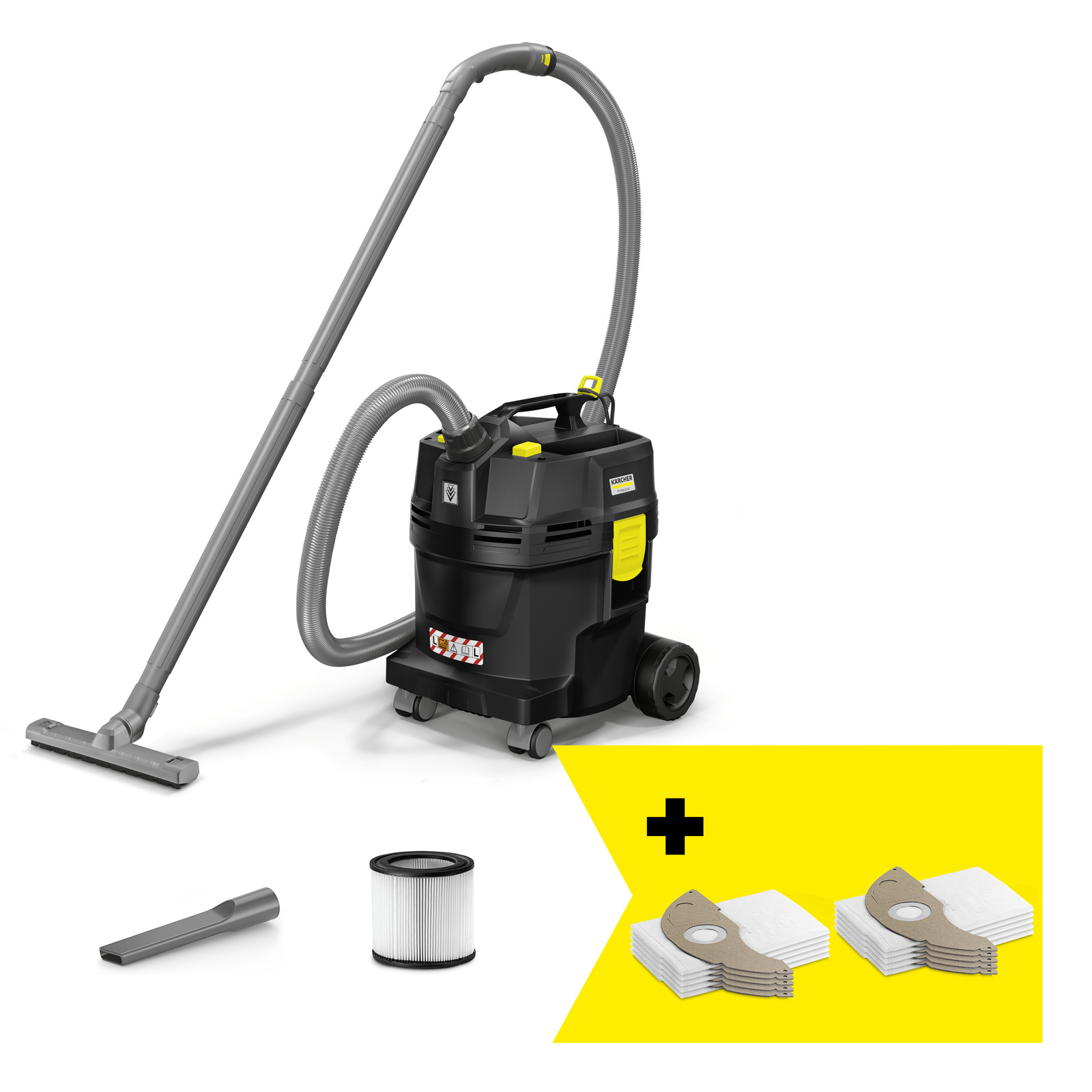 Пилосос професійний Karcher Go!Further NT 22/1 Ap L Re!Plast 1300Вт 249мБар контейнер 22л вологе/сухе прибирання 5.7кг