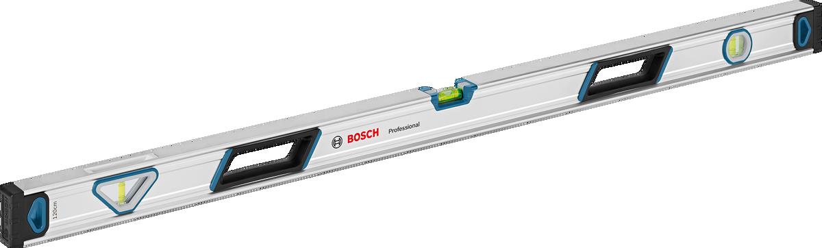 Рівень Bosch Professional 120см, 3 капсули, алюмінієвий корпус, отвори для руки