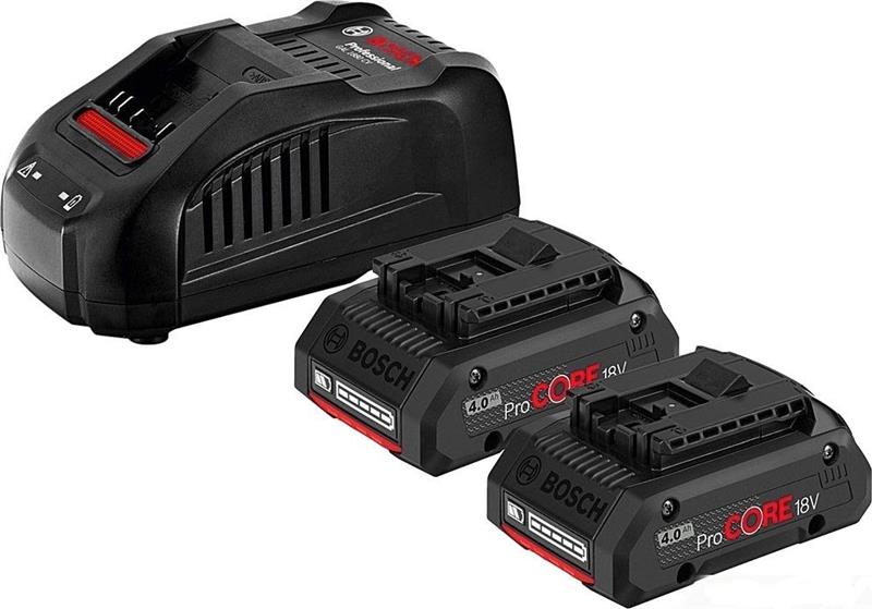 Набір акумулятора та зарядного пристрою Bosch Professional ProCore 18В 2х18В 4А·год ЗП