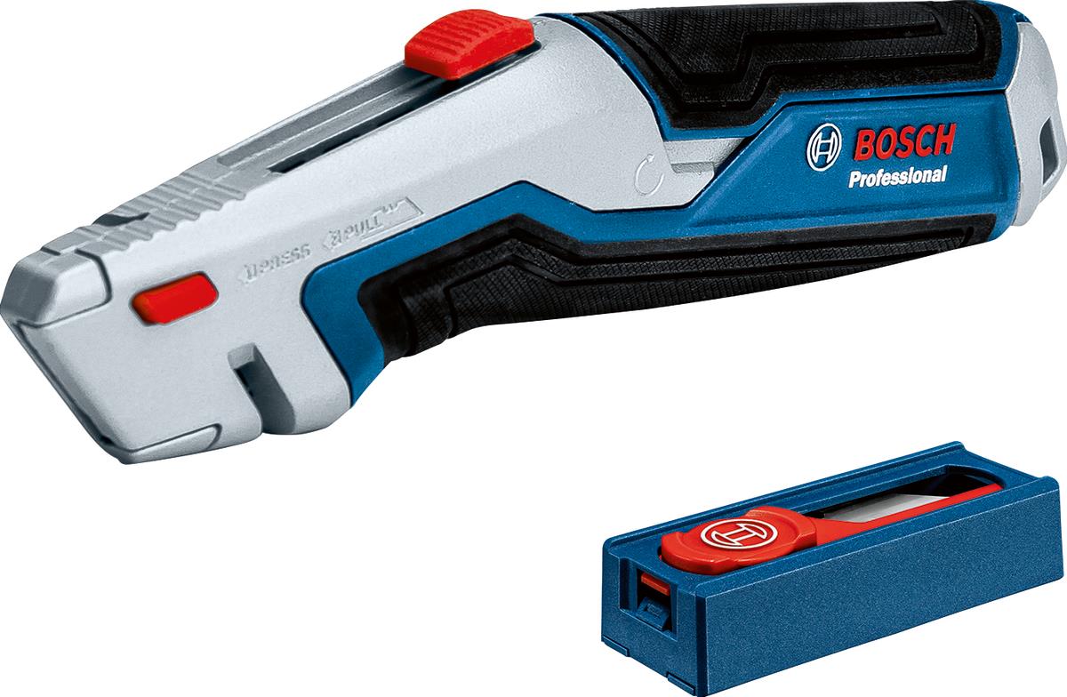 Ніж будівельний трапецієподібний складаний Bosch Professional пластиковий корпус, 253мм, набір лез 13шт