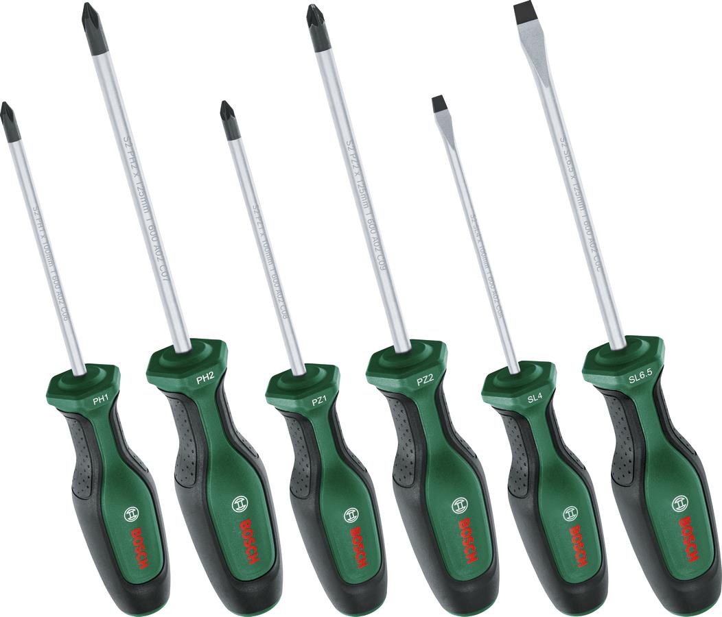 Викрутка Bosch SL 4, 6.5мм, PH1х100мм, PH2х125мм, PZ1х100мм, PZ2х125мм набір 6шт