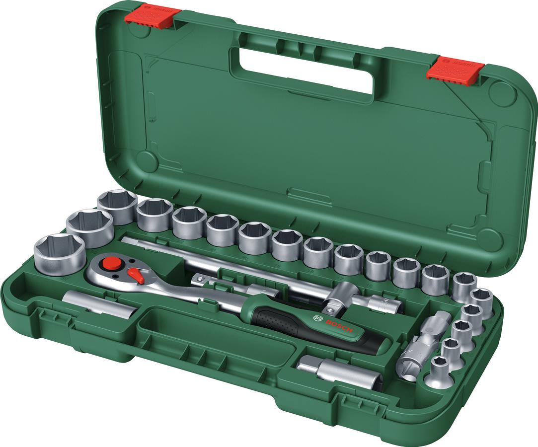 Набір торцевих головок Bosch, 1/2",з тріскачкою 25шт