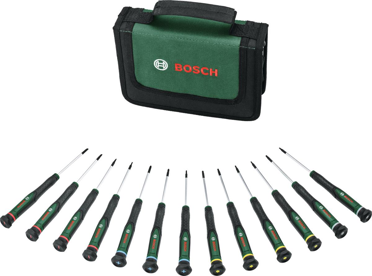 Викрутка прецизійна Bosch SL, PH, TX, HEX, сталь CrV, набір 13шт