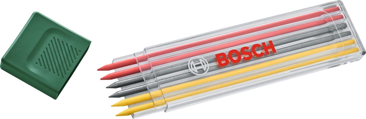 Грифелі для маркера глибокого отвору різнокольорові Bosch, 6шт