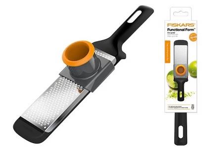 Терка Fiskars FF мелкая для цедры лимона, имбиря, шоколада