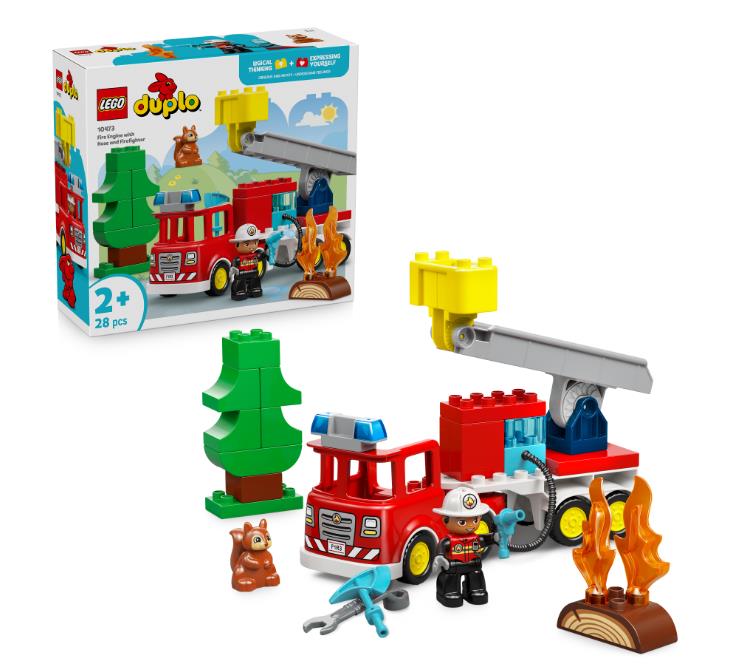 Конструктор LEGO DUPLO Town Пожежна машина зі шлангом і пожежником