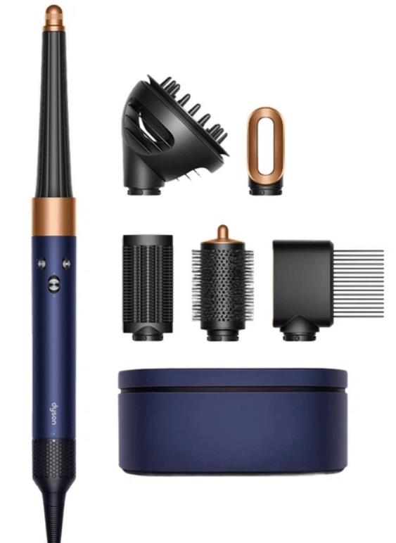 Стайлер Dyson Airwrap I.D. HS08 T3/T4 Curly+Coily Blue/Rich Copper, 1300Вт, темп.режимів-3, насадок-6, кейс, кераміка, синій