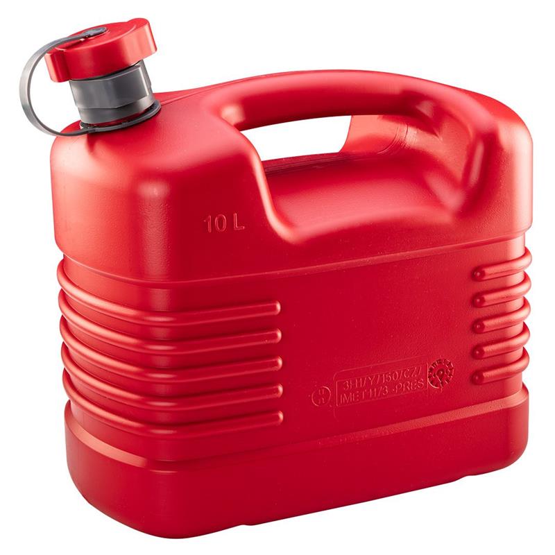 Каністра Neo Tools паливна антистатична 10л пластик HDPE, гнучкий злив, 0.87кг, червоний