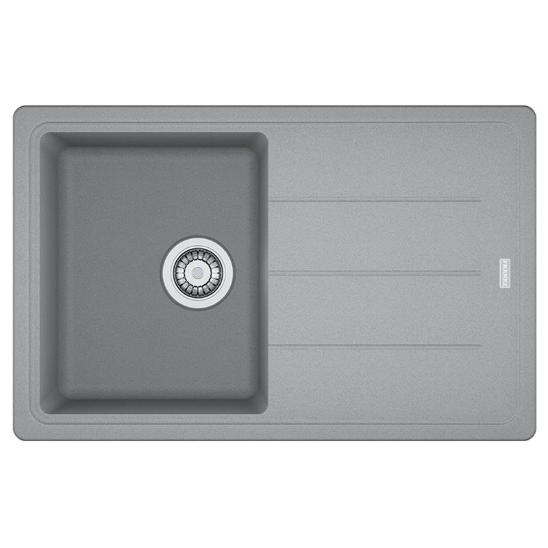 Кухонная мойка Franke BASIS BFG 611-78/ 114.0565.087/ Фрагран./сифон/с крылом/78х50х20/серый камень