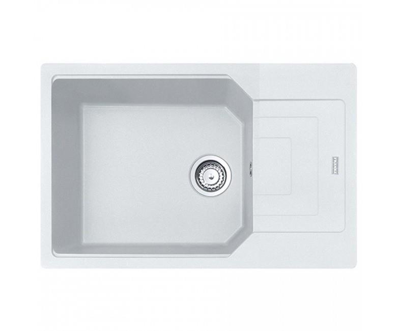 Мийка кухонна Franke Urban, фраграніт, прямокутник, з крилом, 780х500х220мм, чаша - 1, накладна, UBG 611-78 XL, білий