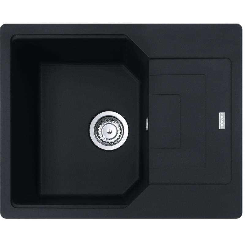 Мийка кухонна Franke Urban, фраграніт, прямокутник, з крилом, 620х500х220мм, чаша - 1, врізна, оборотна, UBG 611-62, чорний матовий