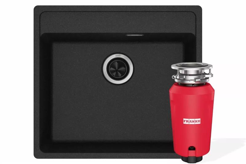 Комплект - мийка MRG 610-52 TL фраграніт, онікс, 114.0668.867 і подрібнювач харч. відходів SLIM 50, 134.0715.098, вкл. Сифон