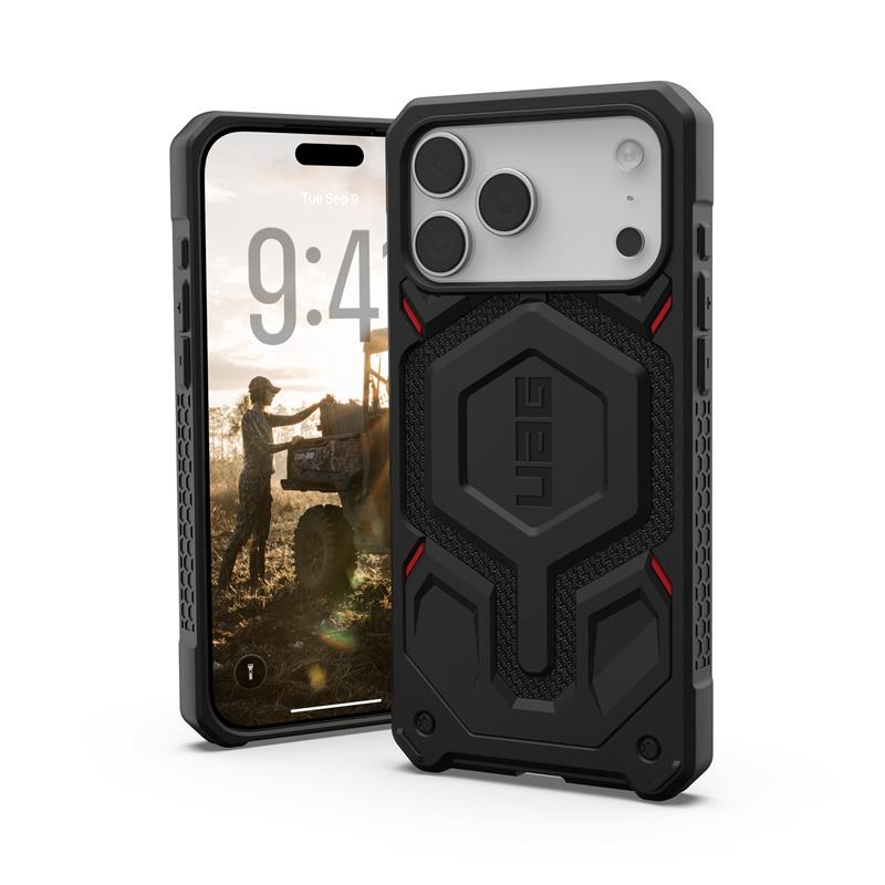 Чохол UAG для iPhone 17 Pro Max, Monarch Pro MagSafe, Kevlar Black
