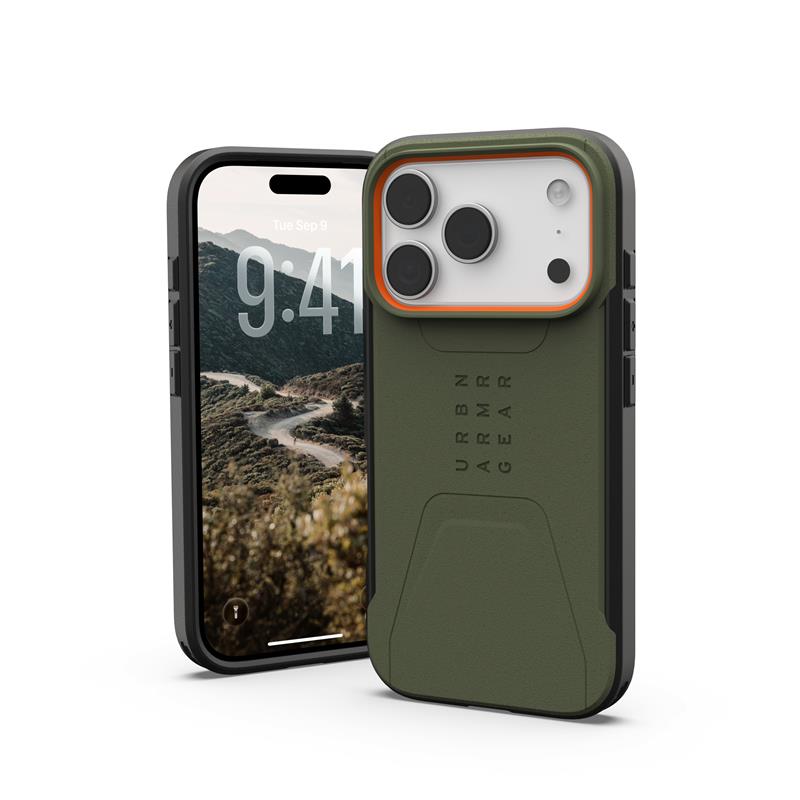Чохол UAG для iPhone 18/17 Pro, Civilian MagSafe, Olive/Orange