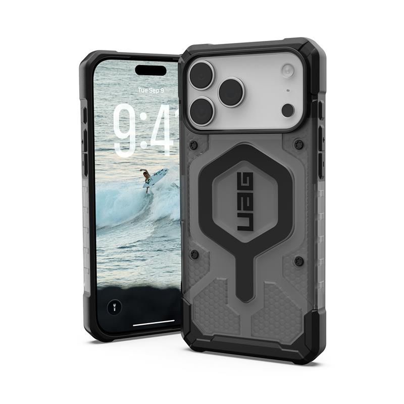 Чохол UAG для iPhone 18/17 Pro, Pathfinder Clear MagSafe, Ash/Black