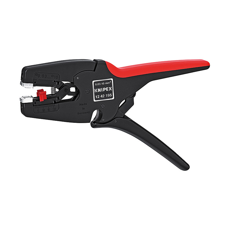 Знімач ізоляції KNIPEX MultiStrip, автоматичний, 0.03-10мм2 кусачки, регулювання довжини, 195мм, 0.136кг