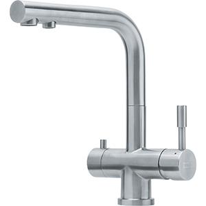 Смеситель Franke Atlas Clear Water З/120.0179.978/ поворотный/нержав.сталь полированная