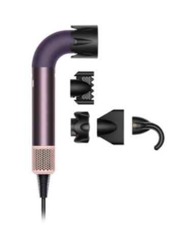Фен Dyson HD17 Supersonic R Jasper/Plum, 1700Вт, 3 режими, іонізація, хол. обдув, 5 насадок, фіолетовий