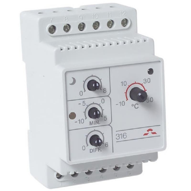 Терморегулятор Devi Devireg 316 -10...50° програмований DIN 16А 230В