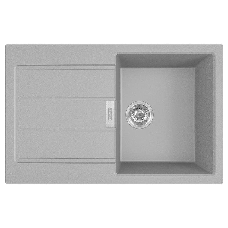 Мийка кухонна Franke Sirius, тектонайт, прямокутник, з крилом, 780х500х200мм, чаша - 1, накладна, 2 S2D 611-78 , сірий