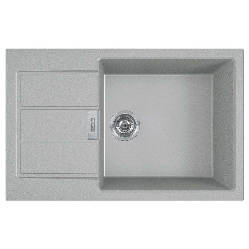 Мийка кухонна Franke Sirius, тектонайт, прямокутник, з крилом, 780х500х200мм, чаша - 1, накладна, S2D 611-78 XL , сірий