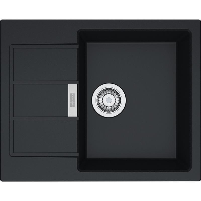 Мийка кухонна Franke Sirius, тектонайт, прямокутник, з крилом, 620х500х200мм, чаша - 1, накладна, S2D 611-62, чорний