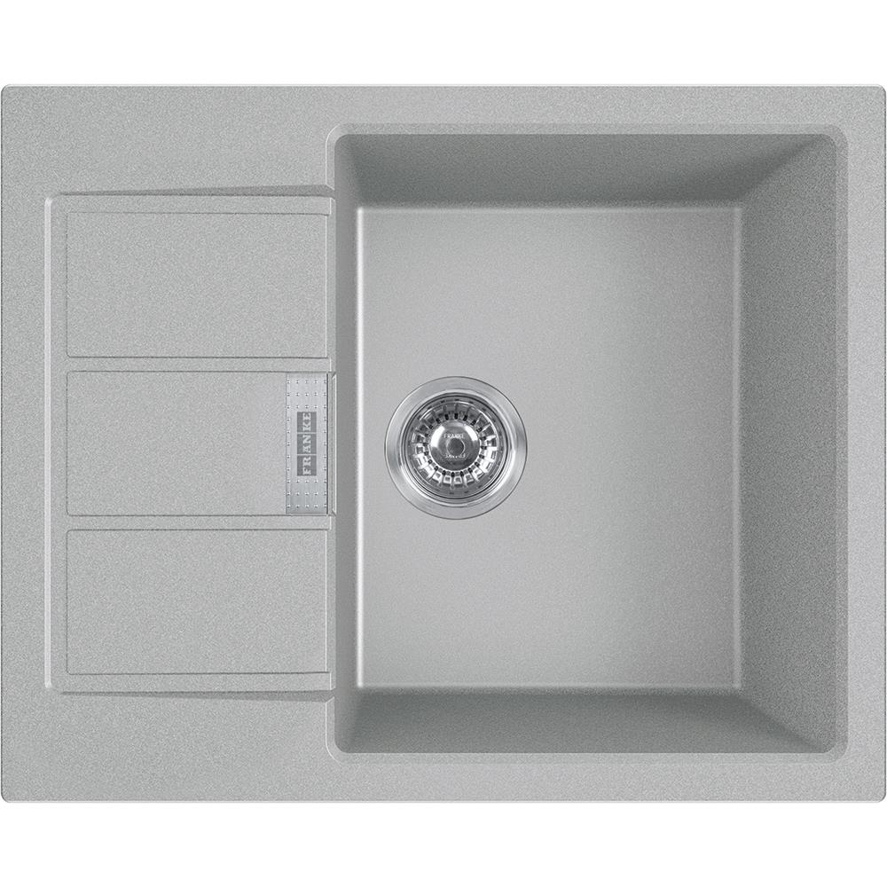 Кухонна мийка Franke Sirius 2.0, тектонайт, прямокутна, з крилом, 620х500х200, чаша-1, врізна, S2D 611-62, сірий