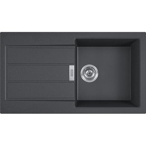Кухонная мойка Franke Sirius S2D Slim 611-78/ 143.0632.392/тектонайт/с крылом/ оборотная/чорний
