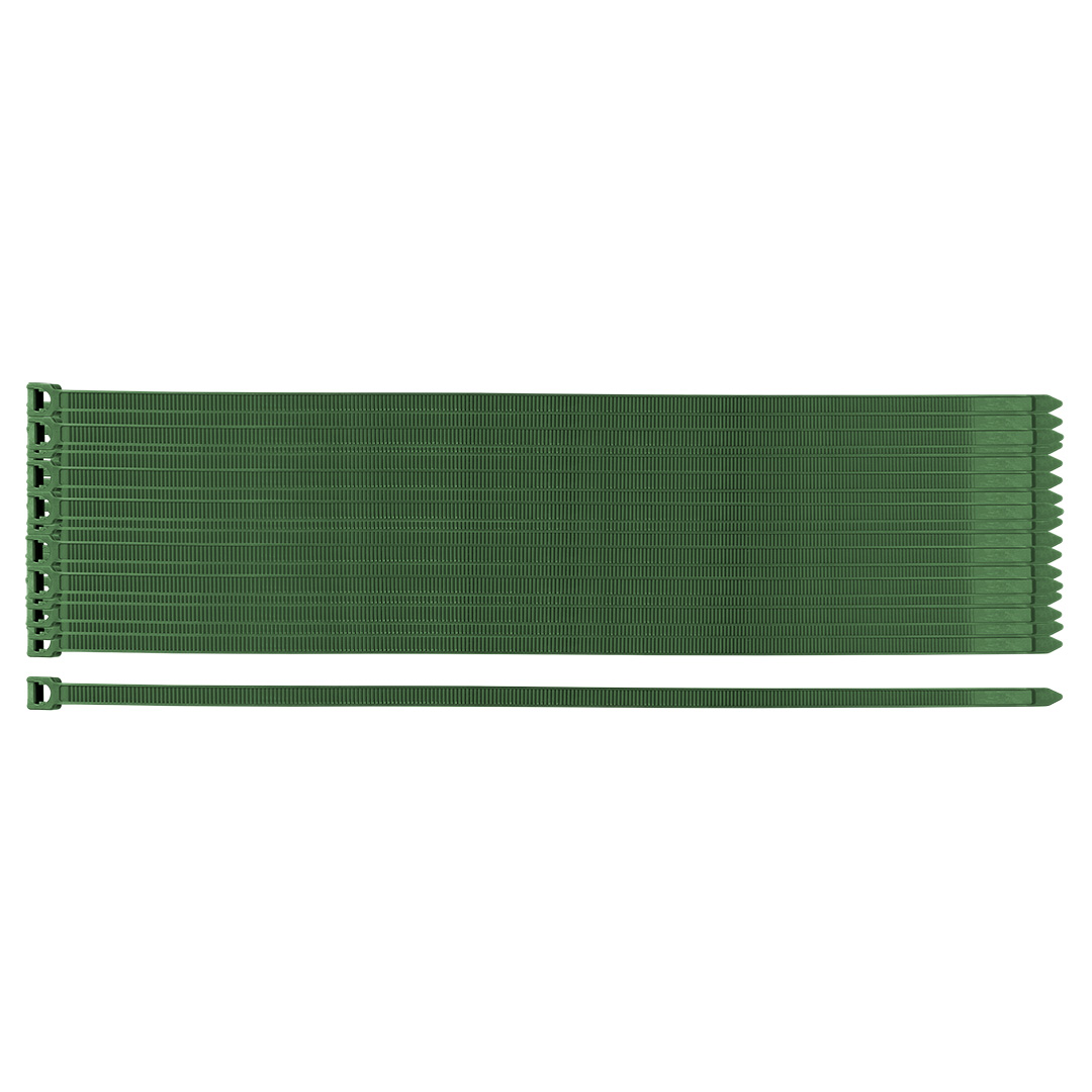 Хомут-стяжка Neo Tools, пластик, 7.6х380мм, зелений, 50шт