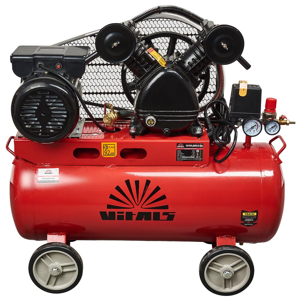 Компресор повітряний Vitals GK50.j65v2-8a 2100Вт, 50л, 280/170л/хв, 8бар, 50.90кг