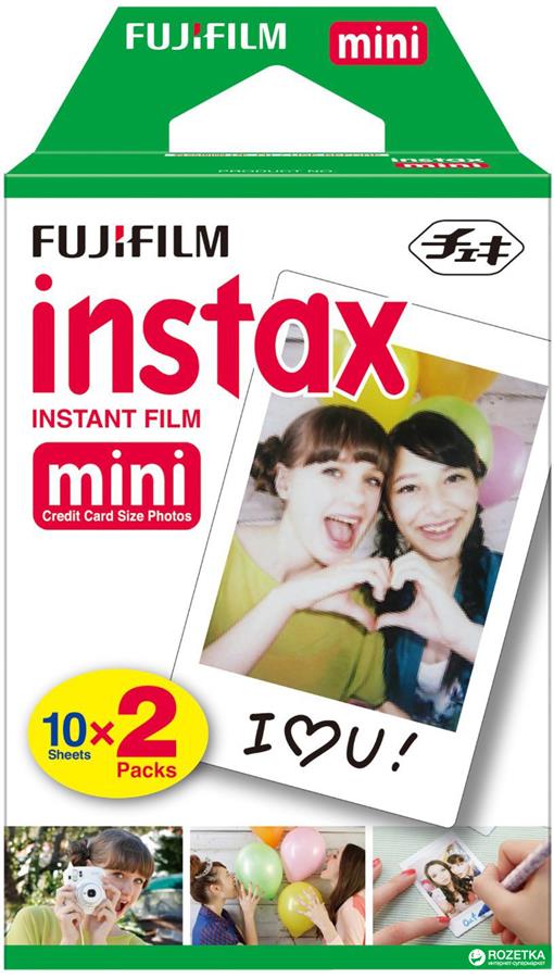 Фотопапір Fujifilm INSTAX MINI EU 2 GLOSSY (54х86мм 2х10шт)