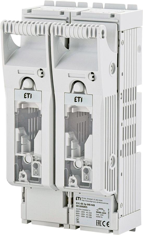 Тримач ETI, KVL-00 160A 2Р (M8-M8)