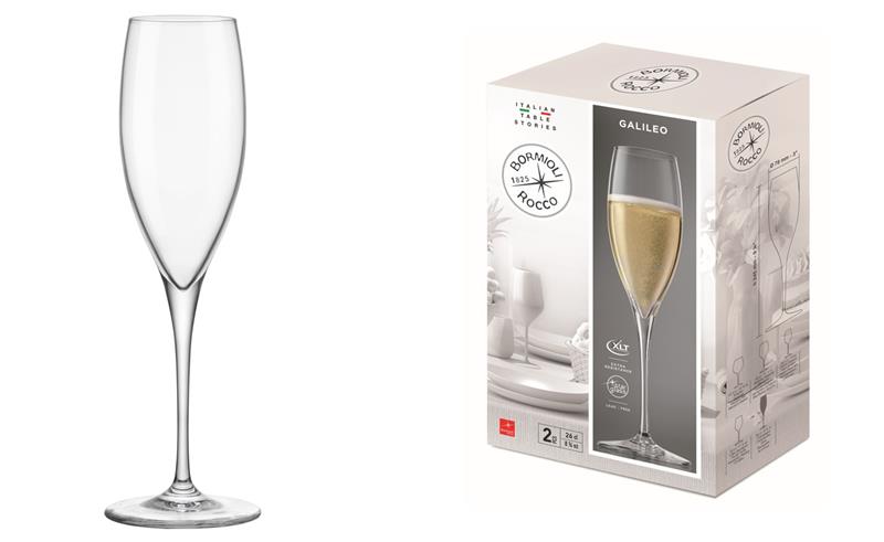 Набор бокалов Bormioli Rocco GALILEO SPARKLING WINES XLT для шампанского, 2*260 мл