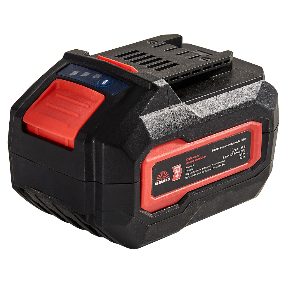 Акумулятор Vitals Master ASL 1860 SmartLine+ 18В 6.0А·год 0.86кг