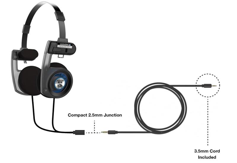 Навушники On-ear Koss Porta Pro Utility 3.5 mini-jack, 1.2м, Чорний