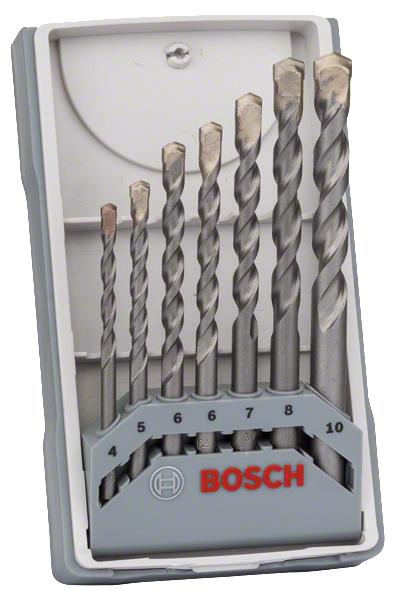 Набір свердел по бетону Bosch Professional X-Pro CYL-3, 4-10мм, кейс, 7шт