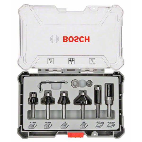 Набір кромкових фасонних фрез Bosch Professional 8мм 6шт