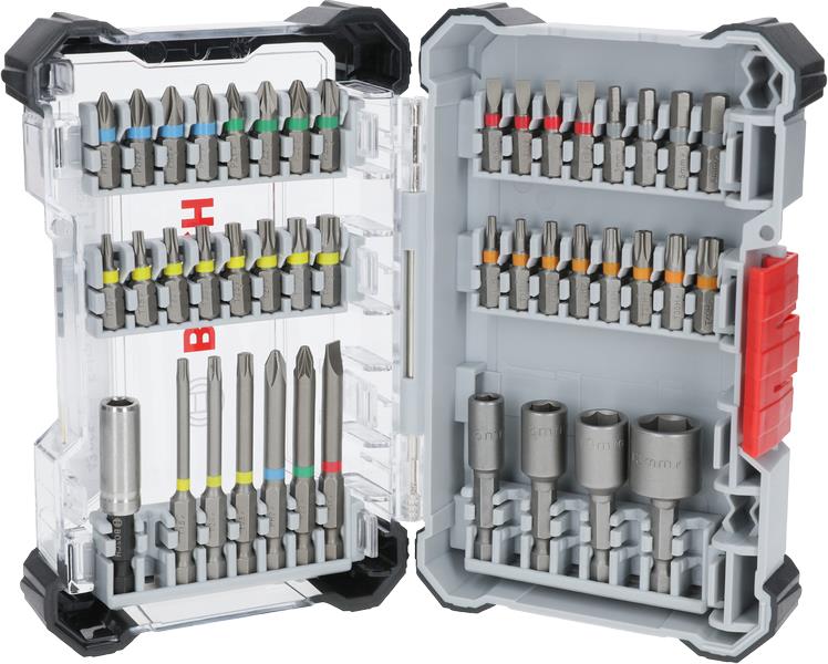 Біти Bosch Professional Extra Hard Screwdriver Bit Set, магнітний бітотримач, PH,PZ,T, SL, HEX, кейс, набір 46шт