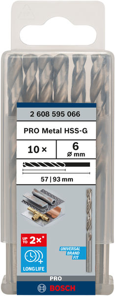 Свердло Bosch Professional HSS-G 6 по металу, 6мм, 10шт