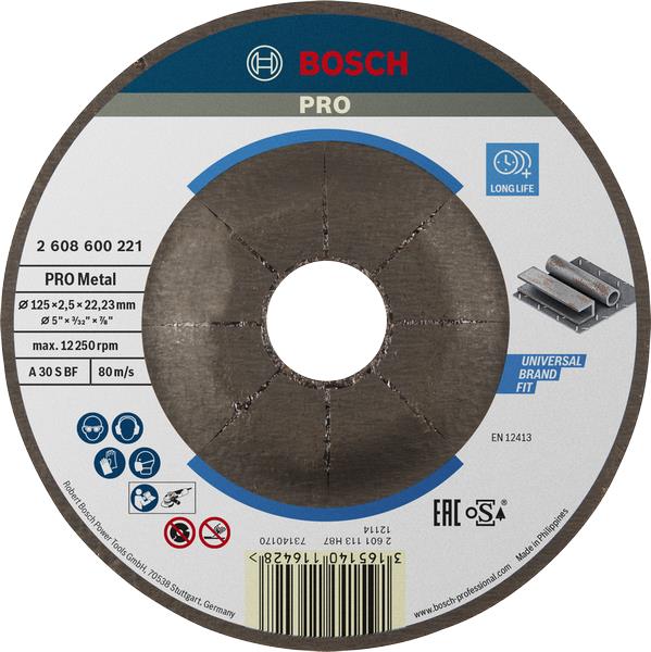 Диск відрізний Bosch Professional для металу 125x2.5x22.23мм